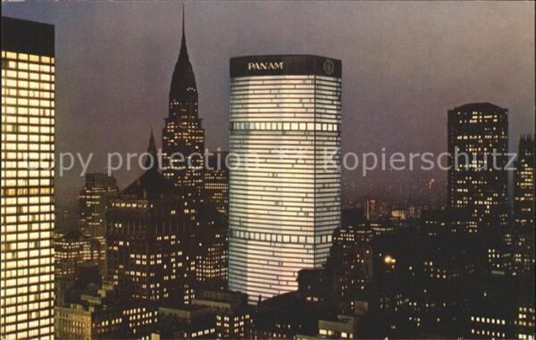 New York City PAN AM-Building at Night