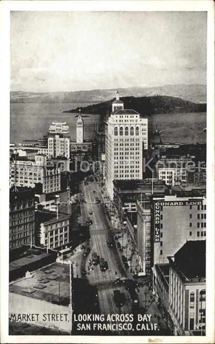 San Francisco California Market Street Bay