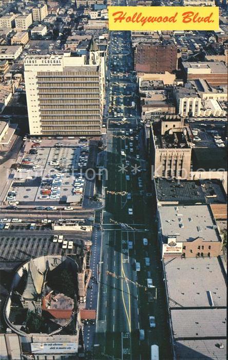 Hollywood California Boulevard Fliegeraufnahme