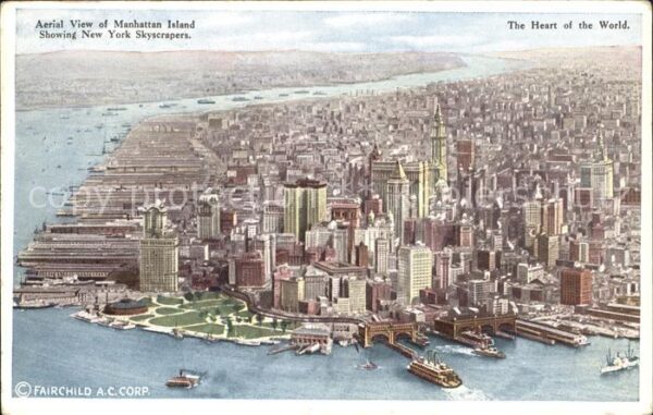 New York City Fliegeraufnahme Skyline Manhattan Islan