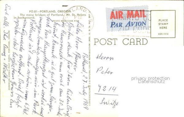 Portland Oregon Fliegeraufnahme Bridges and Mount St. H – Bild 2