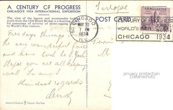 Chicago Illinois International Exposition Lagoon Promena – Bild 2