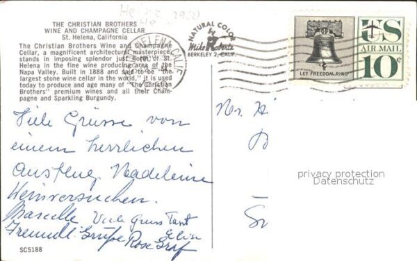 St Helena California Christian Brothers Wine and Champagne C – Bild 2