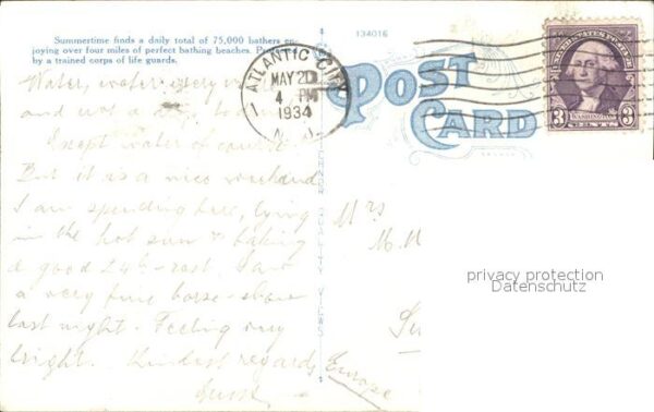 Atlantic City New Jersey Bathing Beach – Bild 2