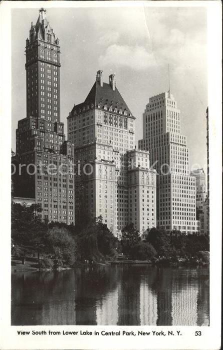 New York City View from Lower Lake Central Park Skyli