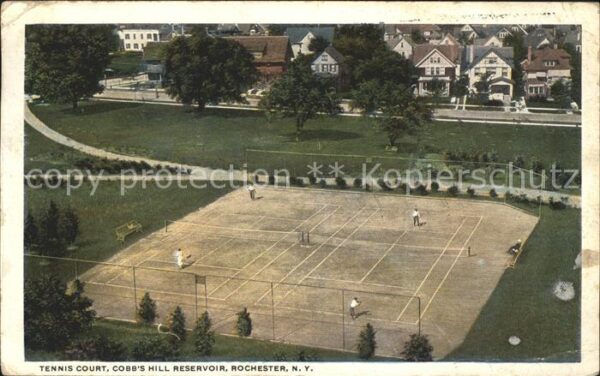 Rochester New York Tenniscourt Cobbs Hill Reservoir