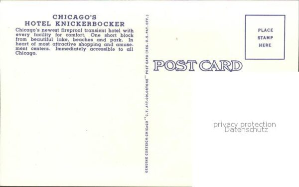 Chicago Illinois Hotel Knickebocker Cars – Bild 2