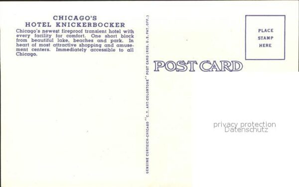 Chicago Illinois Hotel Knickebocker Cars – Bild 2
