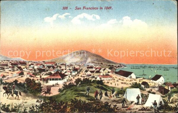 San Francisco California um 1849 Gemälde