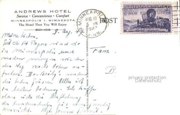 Minneapolis Minnesota Andrews Hotel – Bild 2