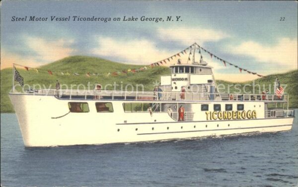 Motorschiffe Steel Motor Vessel Ticonderoga Lake Geo