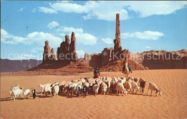 Indianer Native American Navajo Women Sheep Monument Valley Scha