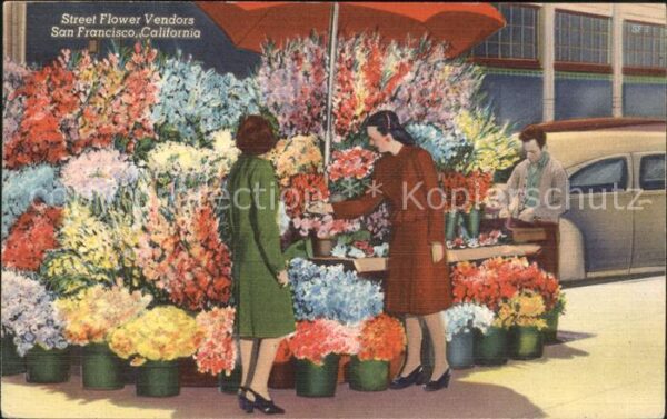 Haendler Blumen Street Flower Vendors San Franci