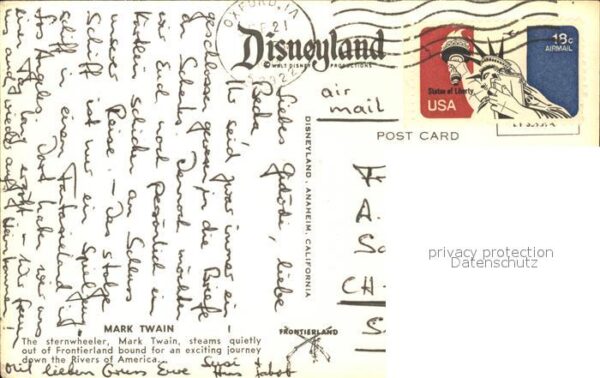 Disneyland California Sternwheeler Mark Twain Heckraddampfer – Bild 2