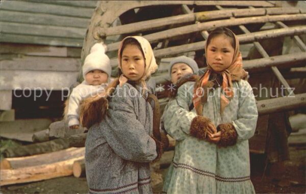 Eskimos Inuit Kinder Eskimo children of Nome Alaska