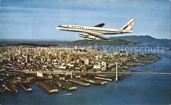 Flugzeuge Zivil United Airlines DC8 Jet San Francisco