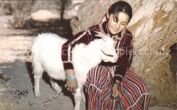 Ziege Indianer Navajo Maiden Tracht Goat