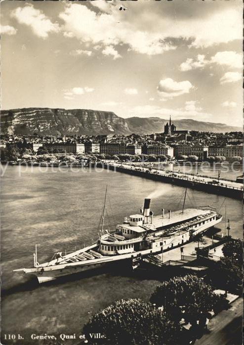 Dampfer Binnenschifffahrt Geneve Quai et Ville