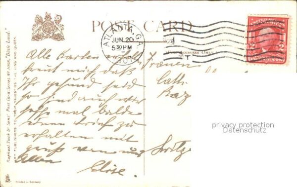 Baumwollpfluecker Cotton Pickers Verlag Tuck's Dixie Land Nr. 1098 – Bild 2