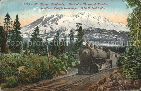 Lokomotive Mt. Shasta California Road of a Thousan
