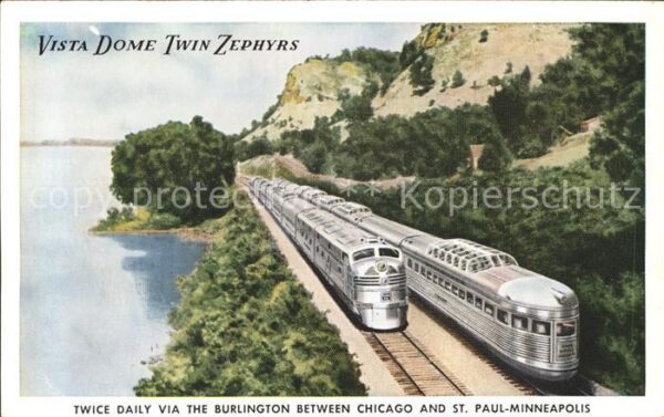 Eisenbahn Vista Dome Twin Zephyrs Mississippi Riv