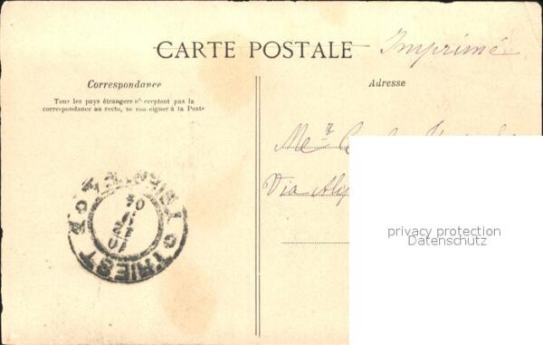 Oran Algerie Hotel de Ville Monument Stempel auf AK – Bild 2