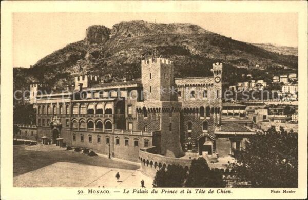 Monaco Palais du Prince et Tete de Chien