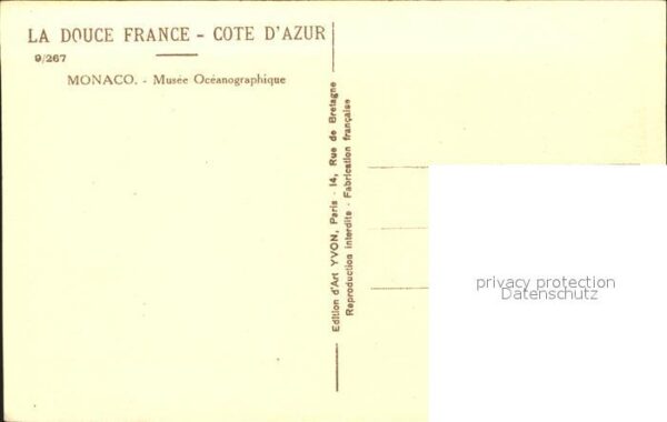 Monaco Musee Oceanographique Serie La Douce Fr – Bild 2