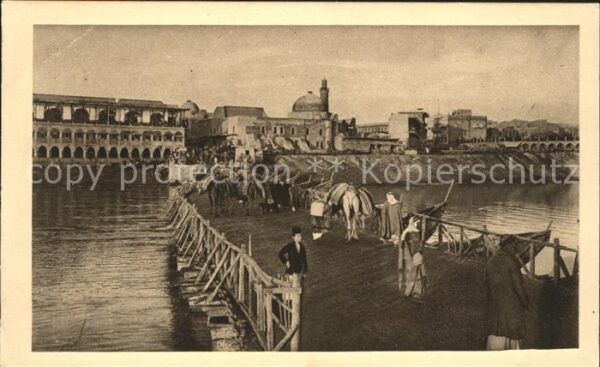 Mossoul Pont de bateau et la Ville Mission Domi