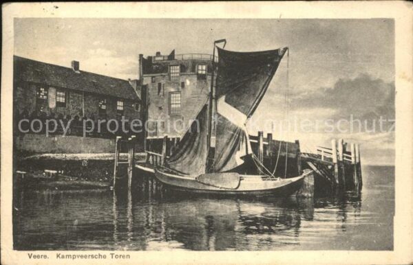 Veere Kampveersche Toren Segelboot