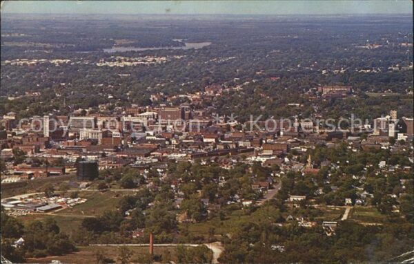 Danville Illinois Panorama aerial view