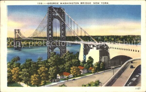New York City George Washington Bridge Hudson River