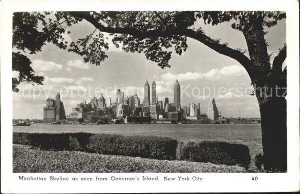 New York City Manhattan Skyline as seen from Governor