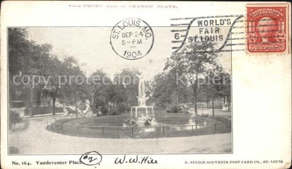 Saint Louis Missouri Vandeventer Place Fountain Stempel auf