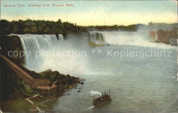 Niagara Falls New York General view Boat