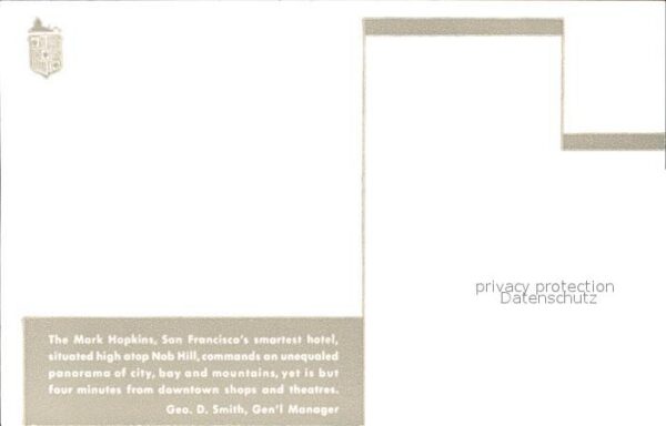 San Francisco California Hotel Mark Hopkins – Bild 2