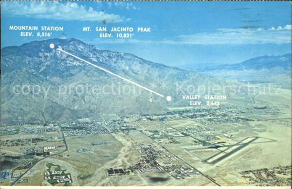 Palm Springs Aerial view of the desert Mt San Jacint