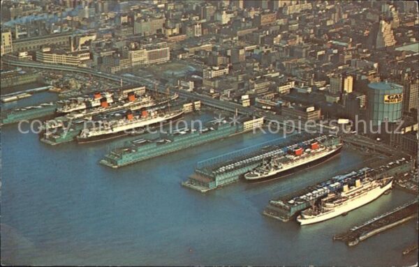 New York City Piers Port aerial view
