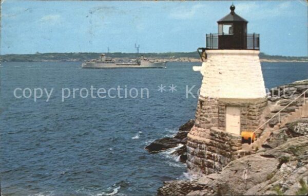 Newport Rhode Island Castle Hill Light Narragansett Bay Boat