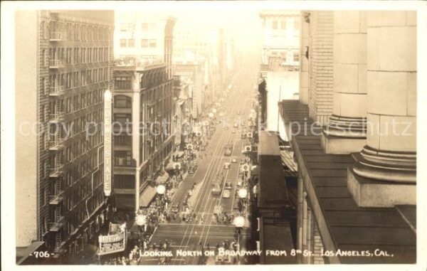 Los Angeles California Looking North on Broadway