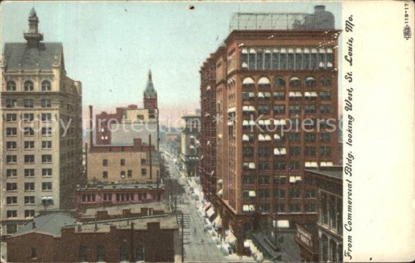 Saint Louis Missouri Looking West from Commerical Building