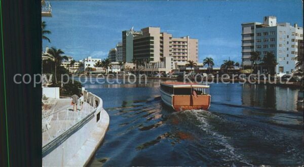 Miami Beach Lake Pancoast sight seeing boat Hotel