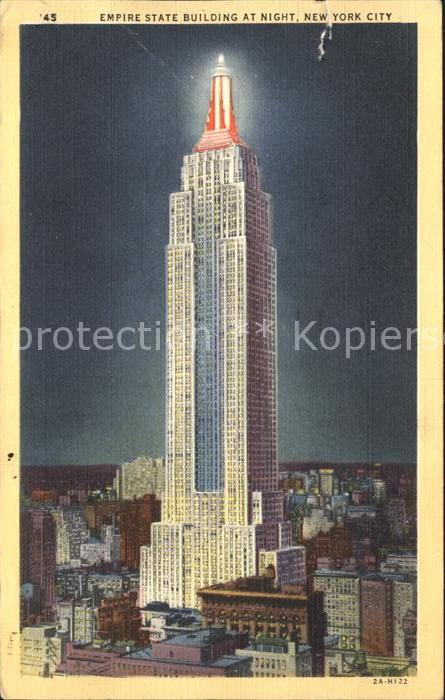 New York City Empire State Building at night