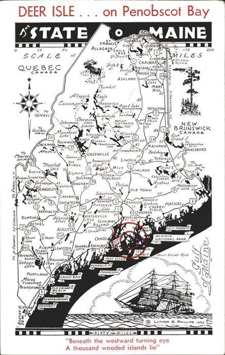 Maine US-State Road Map of the Pine Tree State