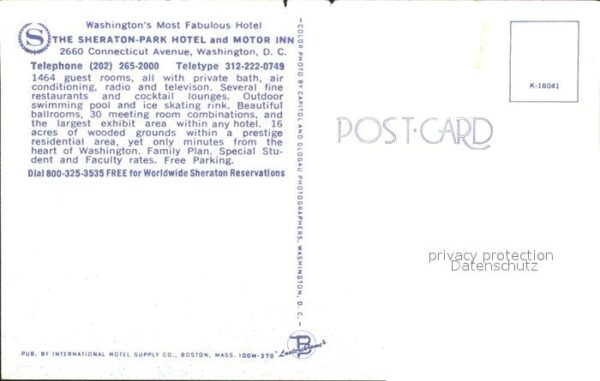 Washington DC Sheraton Park Hotel and Motor Inn aeria – Bild 2
