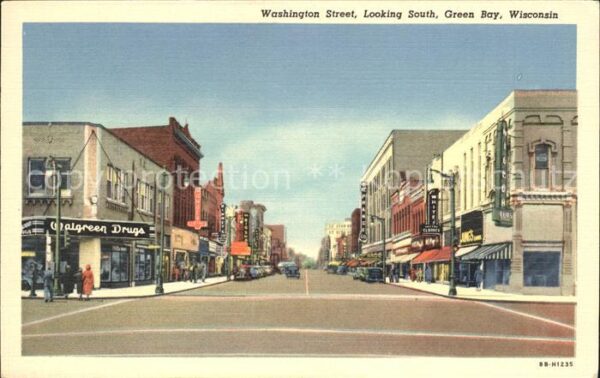 Green Bay Wisconsin Washington Street looking South