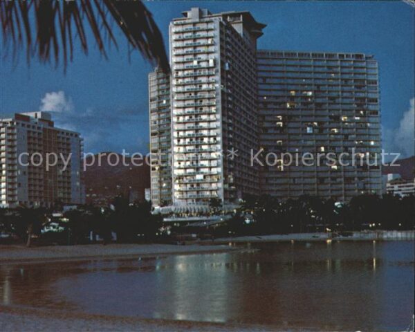 Waikiki Ilikai Hotel at night