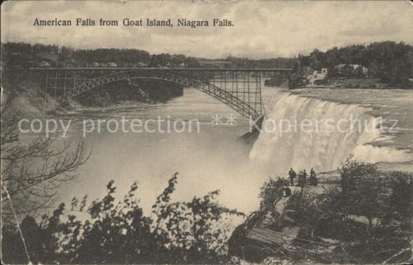 Niagara Falls New York American Falls as seen from Goat Island