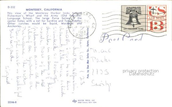 Monterey California Harbor Fisherman's Wharf Army Language – Bild 2