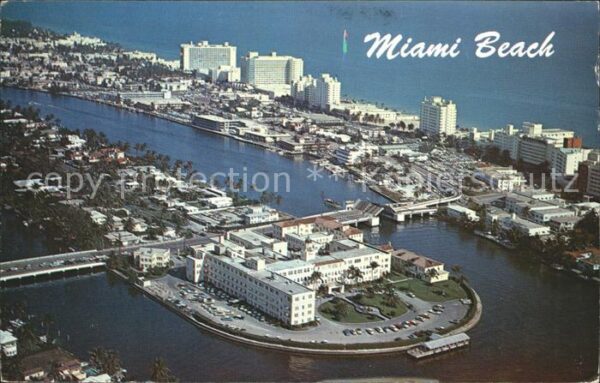 Miami Beach Hotel Row St Francis Hospital aerial vi